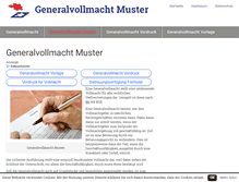 Tablet Screenshot of generalvollmacht-muster.de